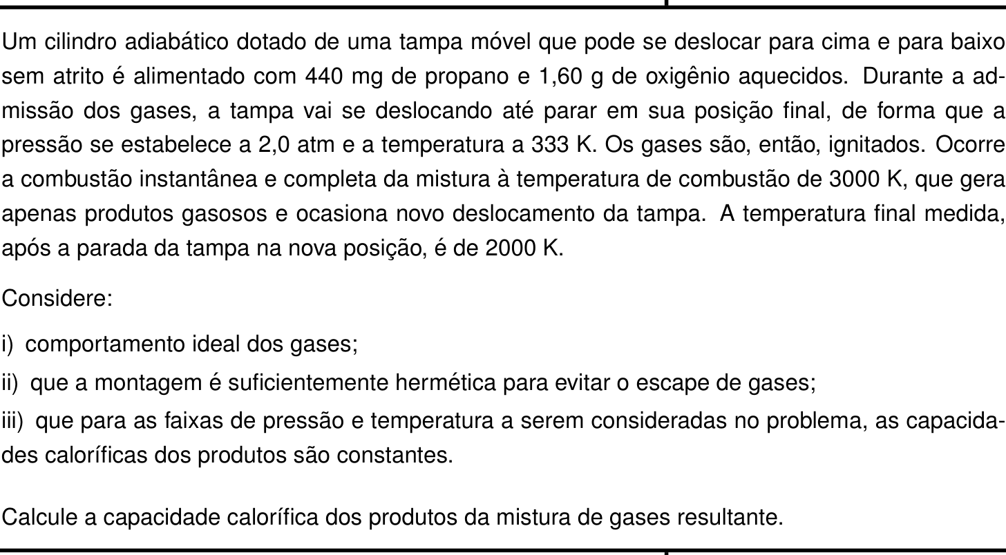 Questão 8 no caderno Química da 2ª fase do IME 2025