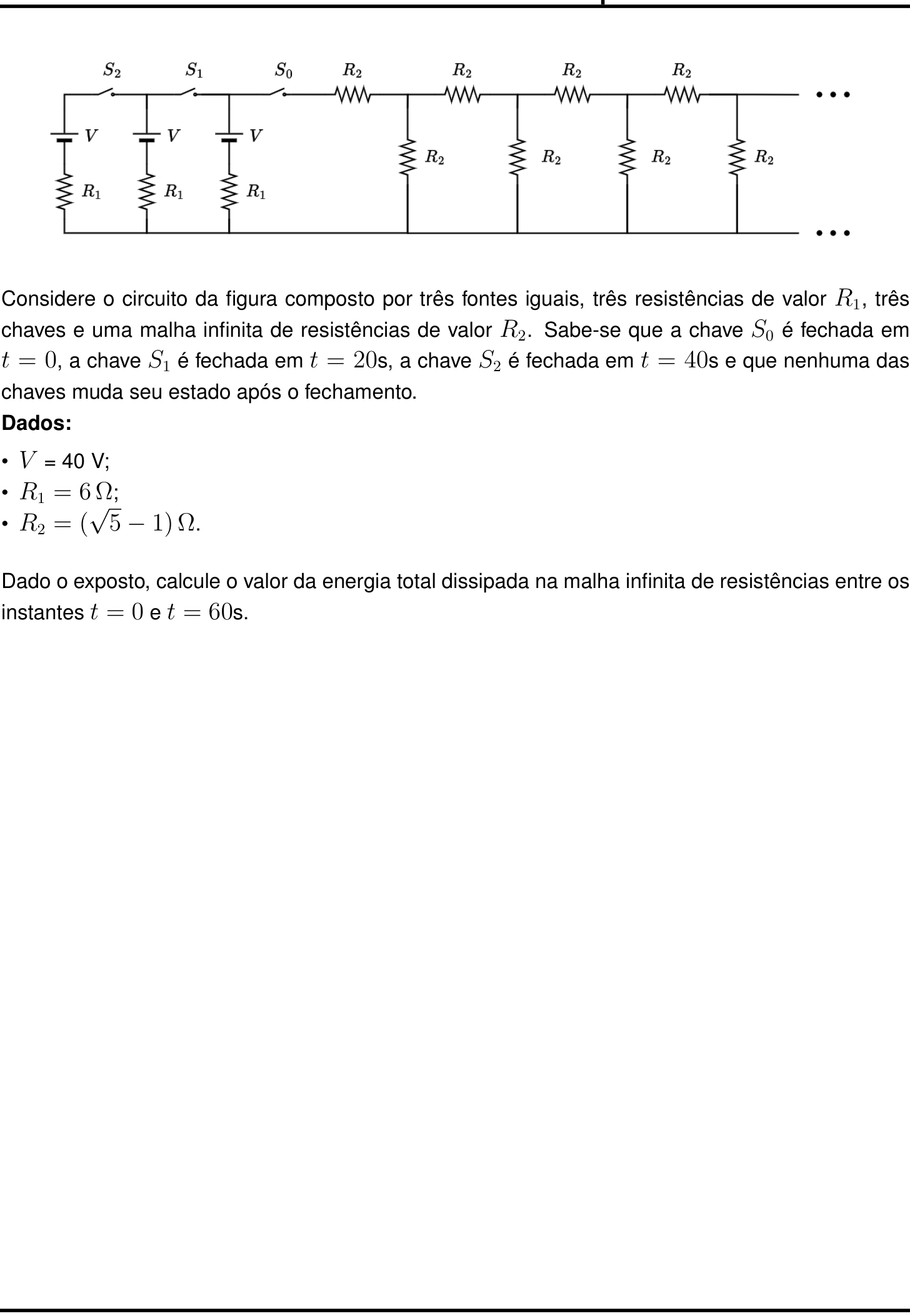 Questão 4 no caderno Física da 2ª fase do IME 2026