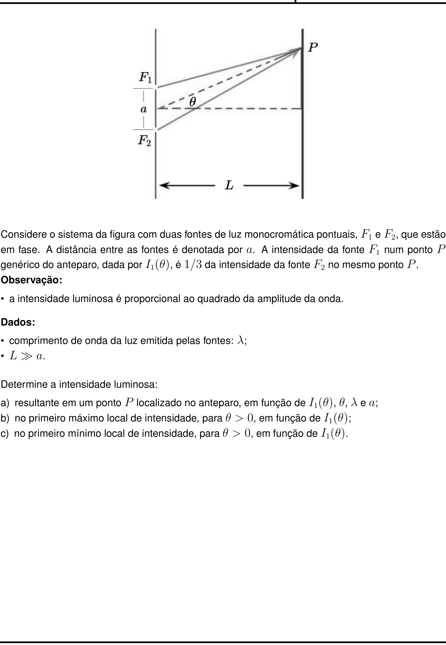 Questão 9 no caderno Física da 2ª fase do IME 2026