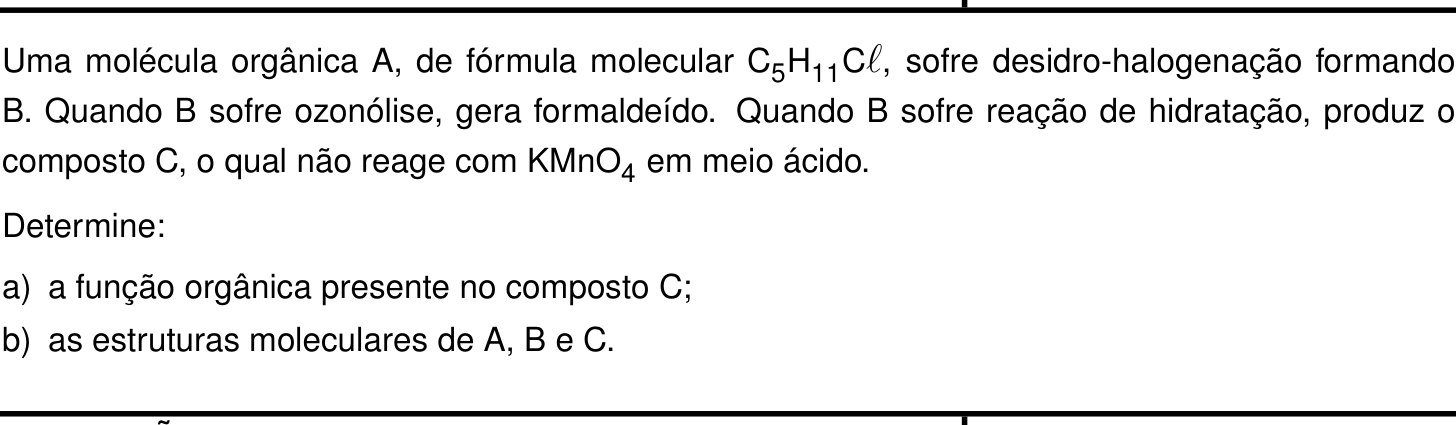 Questão 2 no caderno Química da 2ª fase do IME 2026