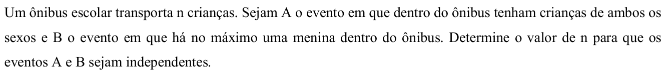 Questão 5 no caderno Matemática da 2ª fase do IME 2018