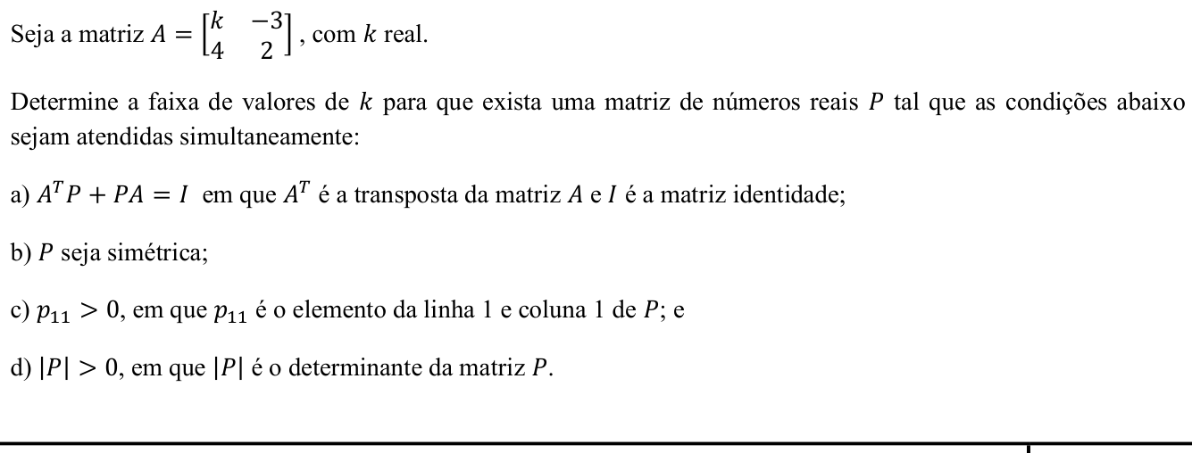 Questão 6 no caderno Matemática da 2ª fase do IME 2018