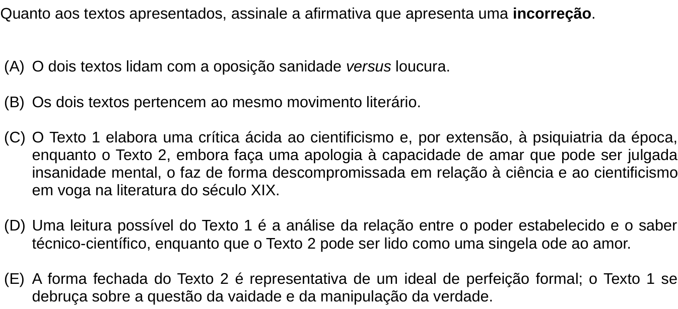 Questão 1 no caderno Português e Inglês da 2ª fase do IME 2020