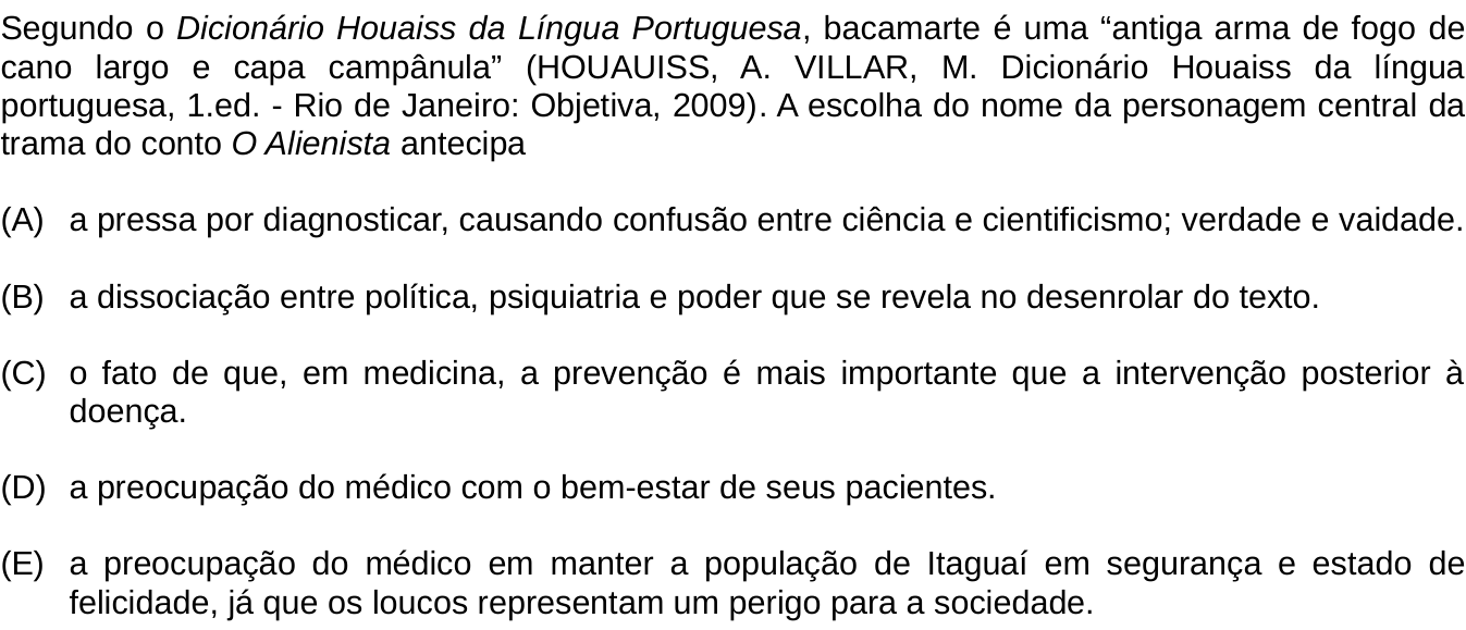 Questão 3 no caderno Português e Inglês da 2ª fase do IME 2020