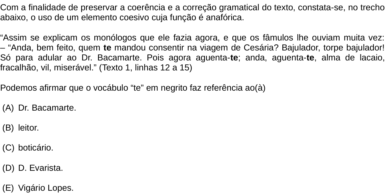 Questão 5 no caderno Português e Inglês da 2ª fase do IME 2020