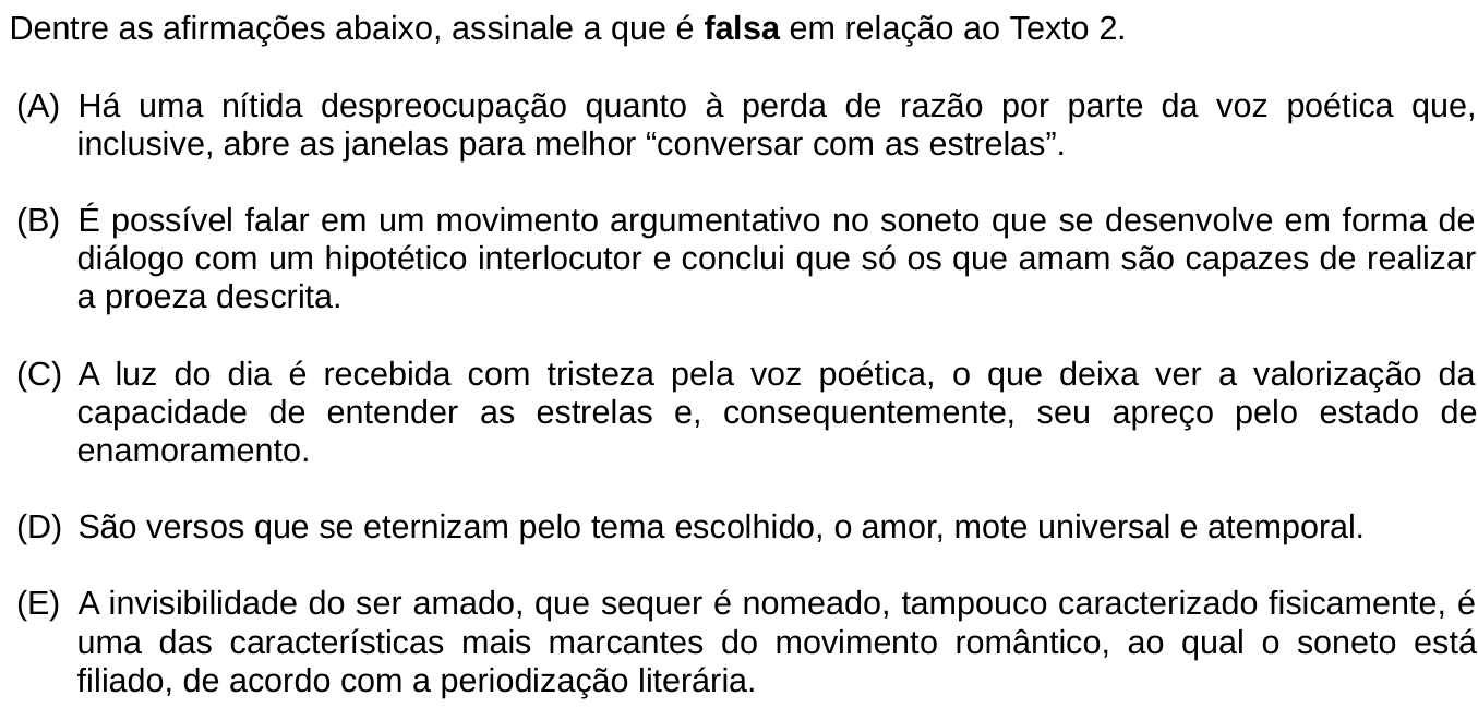 Questão 17 no caderno Português e Inglês da 2ª fase do IME 2020