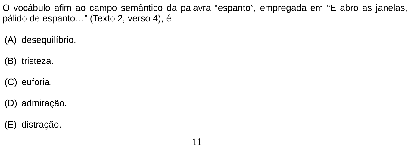 Questão 19 no caderno Português e Inglês da 2ª fase do IME 2020