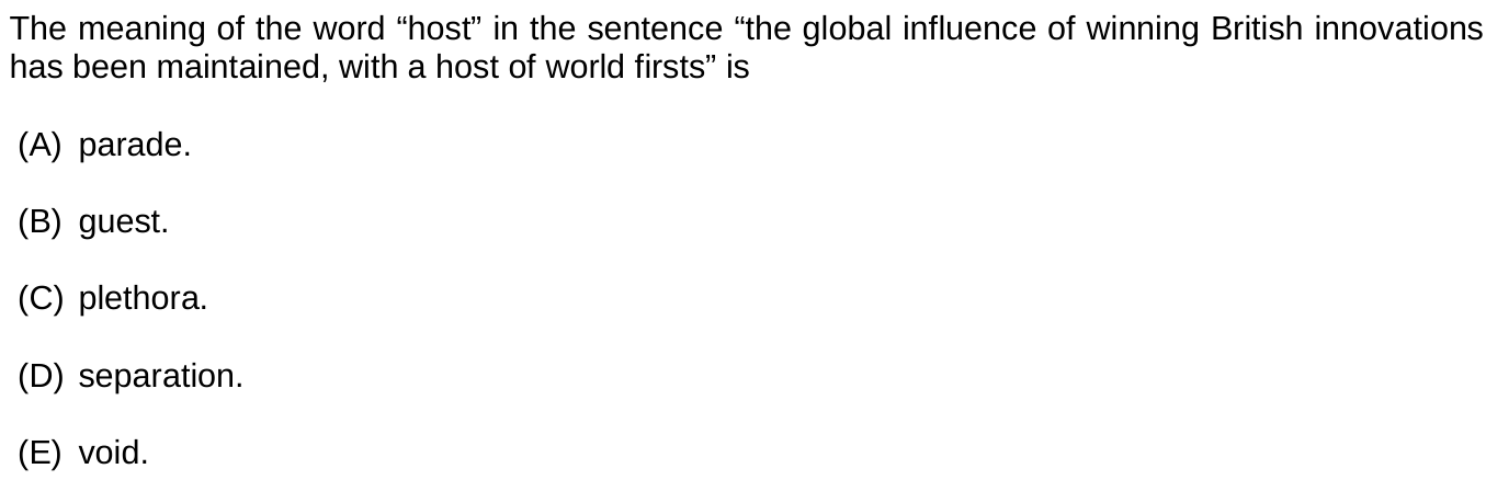 Questão 34 no caderno Português e Inglês da 2ª fase do IME 2020