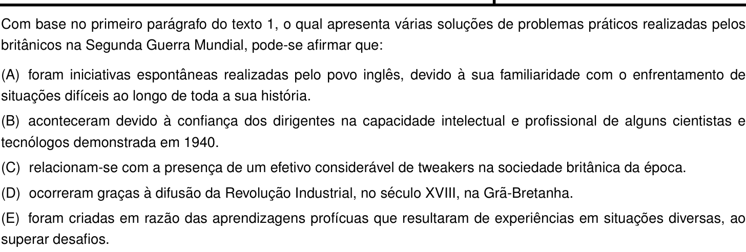 Questão 1 no caderno Português e Inglês da 2ª fase do IME 2022