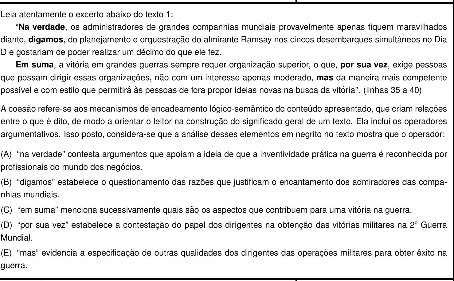 Questão 2 no caderno Português e Inglês da 2ª fase do IME 2022