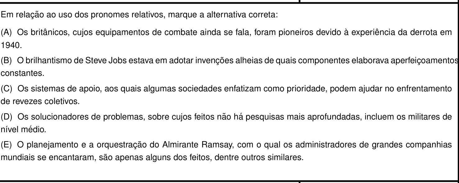 Questão 3 no caderno Português e Inglês da 2ª fase do IME 2022