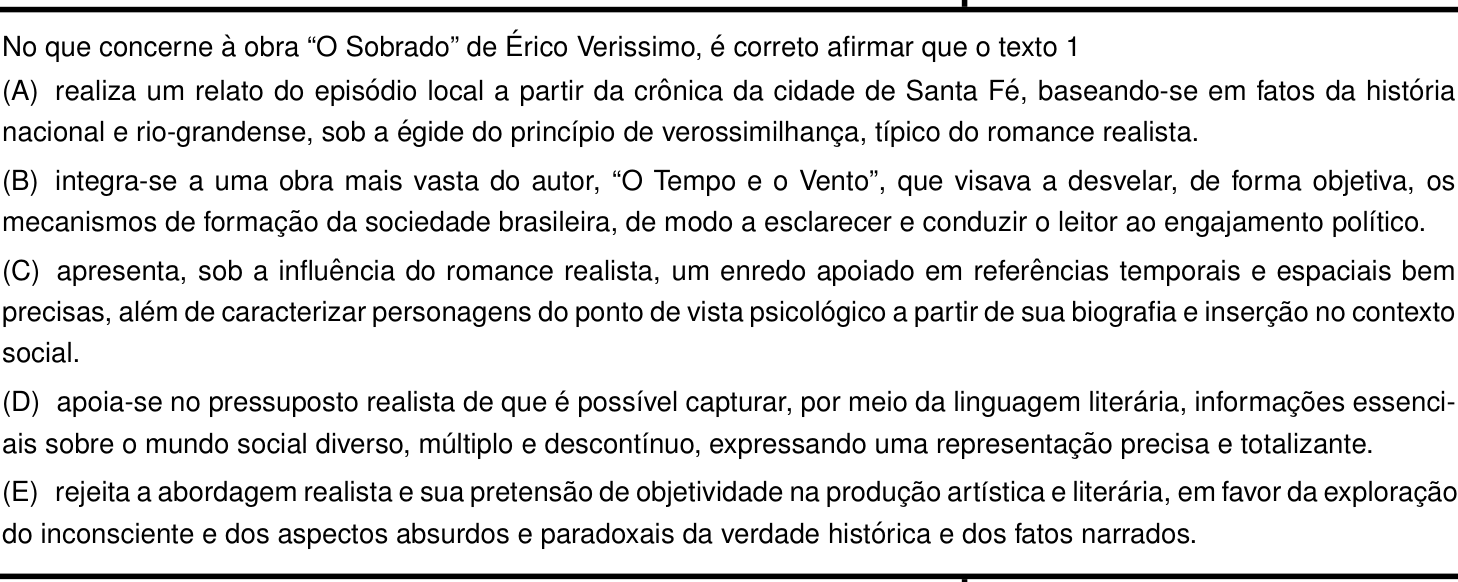 Questão 8 no caderno Português e Inglês da 2ª fase do IME 2023