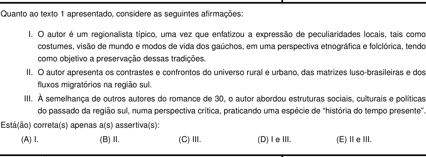 Questão 10 no caderno Português e Inglês da 2ª fase do IME 2023