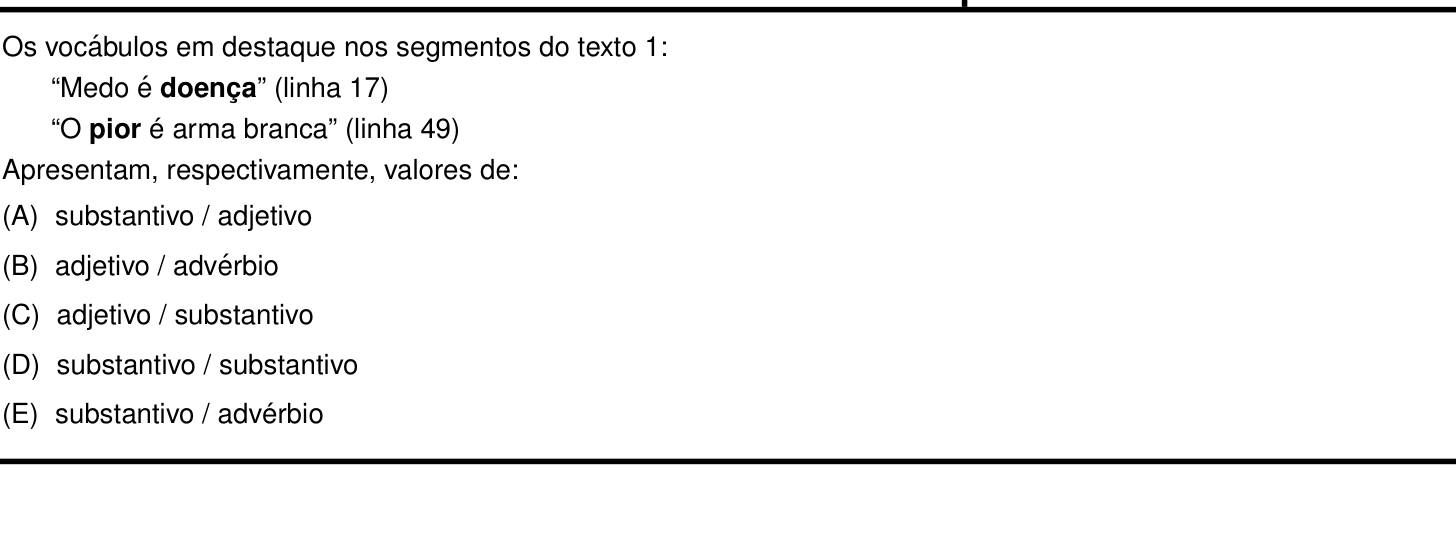 Questão 11 no caderno Português e Inglês da 2ª fase do IME 2023