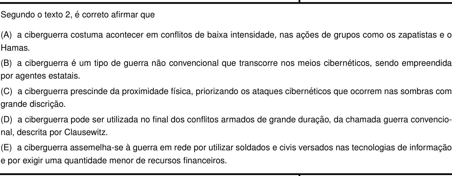 Questão 12 no caderno Português e Inglês da 2ª fase do IME 2023