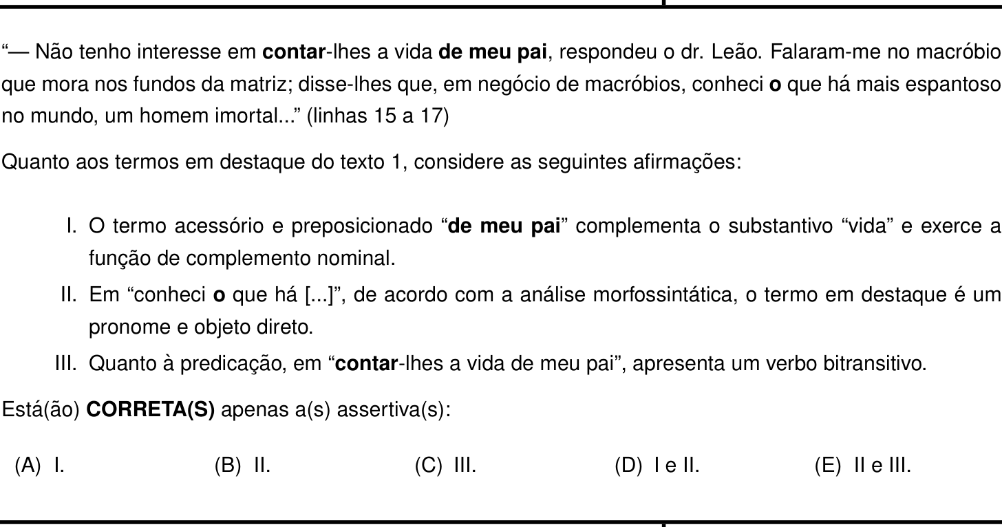 Questão 3 no caderno Português e Inglês da 2ª fase do IME 2025