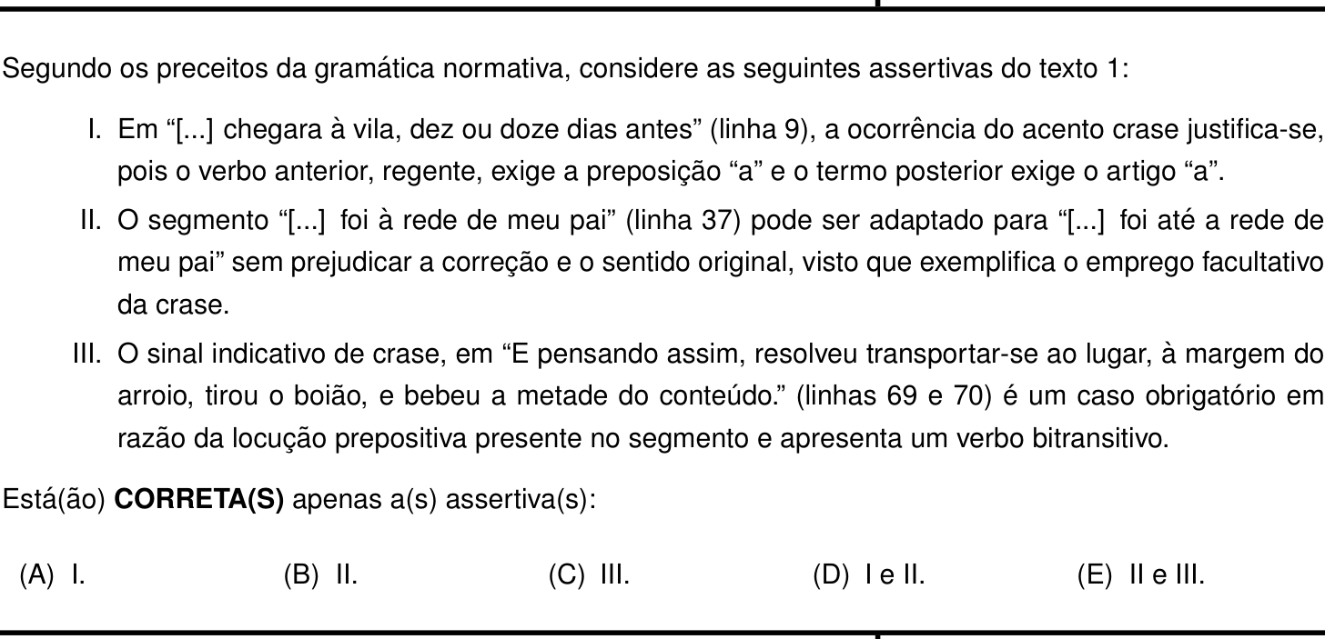 Questão 6 no caderno Português e Inglês da 2ª fase do IME 2025