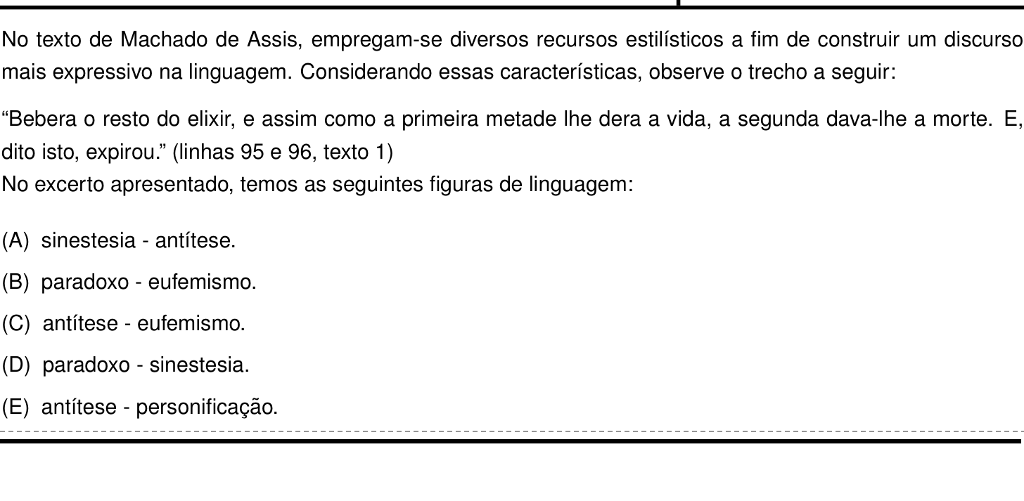 Questão 10 no caderno Português e Inglês da 2ª fase do IME 2025
