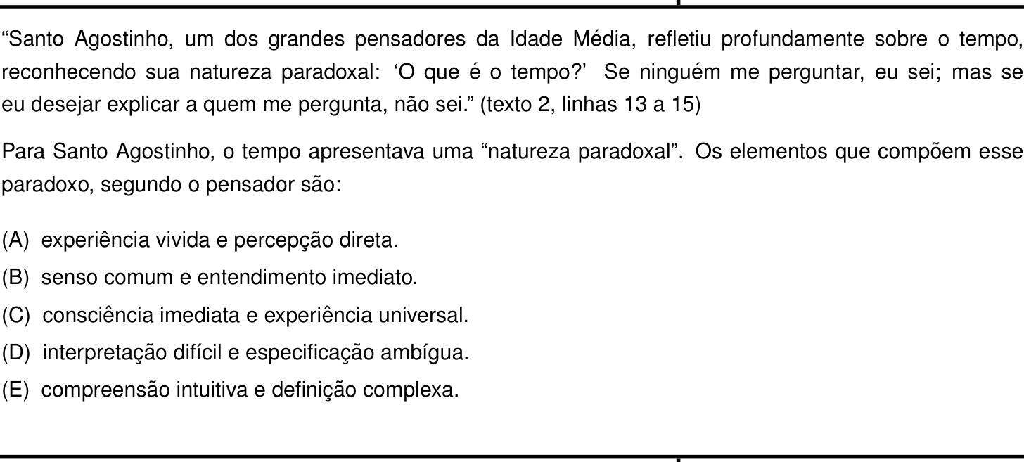 Questão 16 no caderno Português e Inglês da 2ª fase do IME 2025