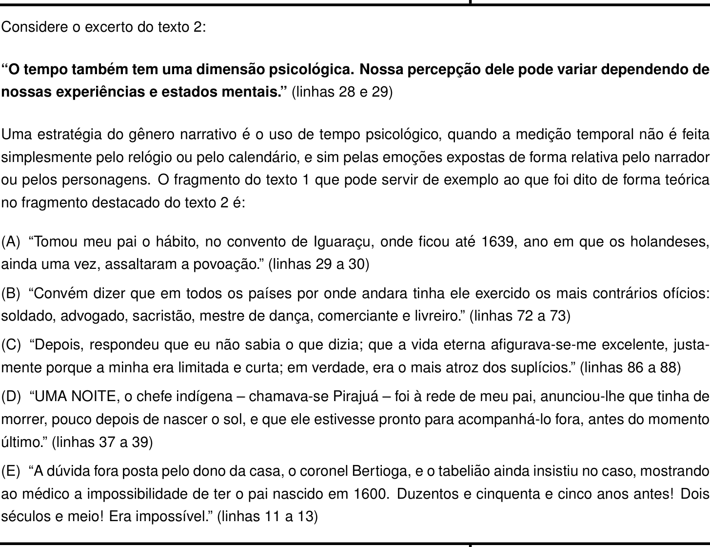 Questão 19 no caderno Português e Inglês da 2ª fase do IME 2025