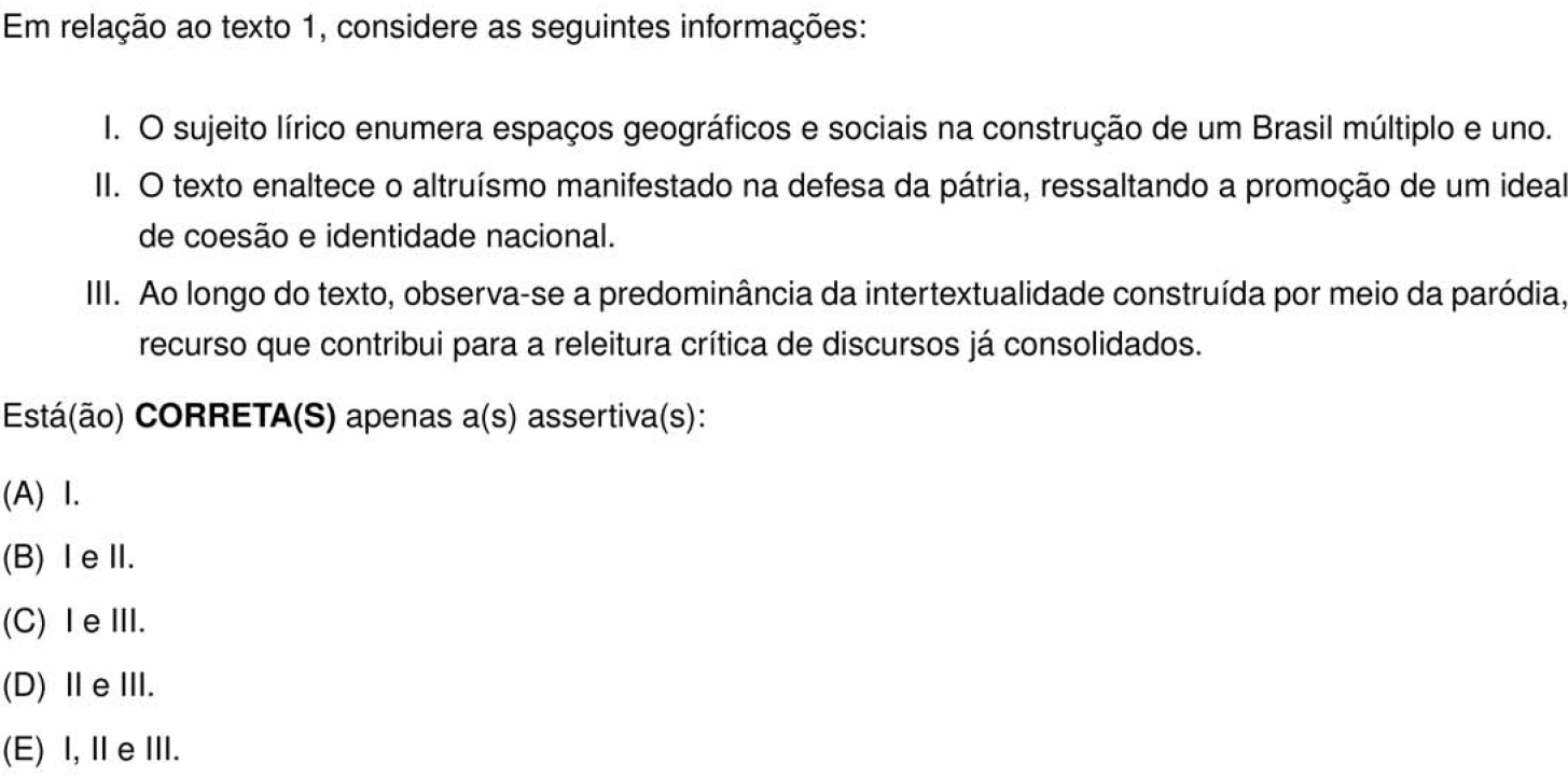 Questão 1 no caderno Português e Inglês da 2ª fase do IME 2026