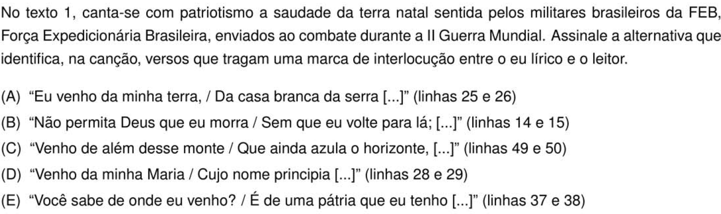 Questão 7 no caderno Português e Inglês da 2ª fase do IME 2026