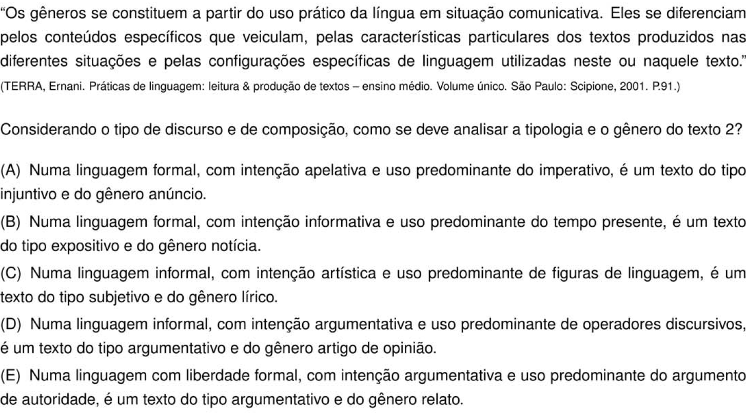 Questão 16 no caderno Português e Inglês da 2ª fase do IME 2026