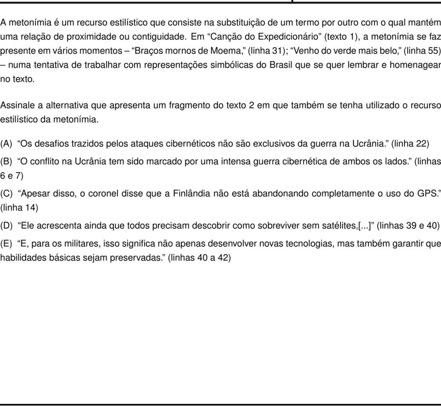 Questão 19 no caderno Português e Inglês da 2ª fase do IME 2026
