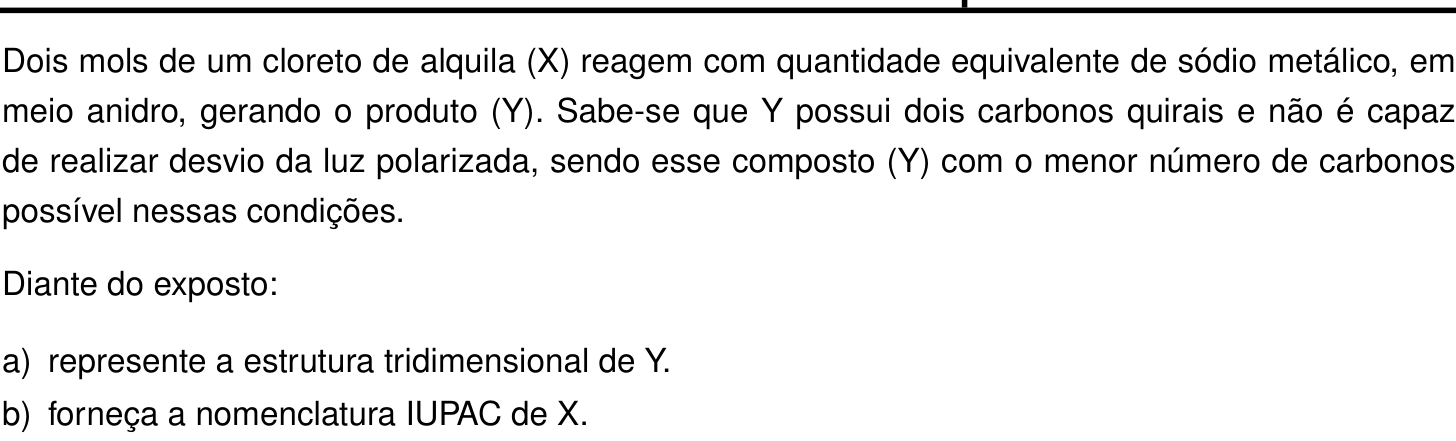 Questão 8 no caderno Química da 2ª fase do IME 2027