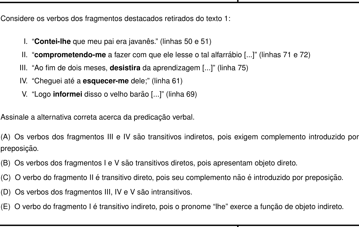 Questão 2 no caderno Português e Inglês da 2ª fase do IME 2027