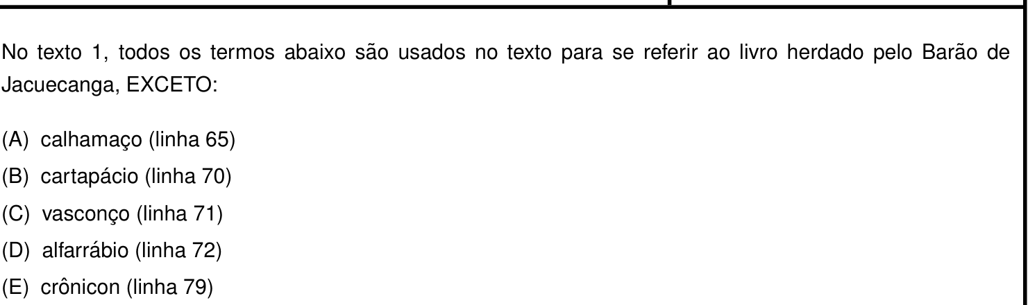 Questão 9 no caderno Português e Inglês da 2ª fase do IME 2027