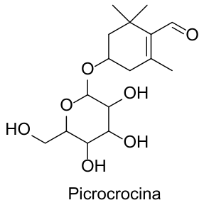 Fórmula estrutural da picrocrocina