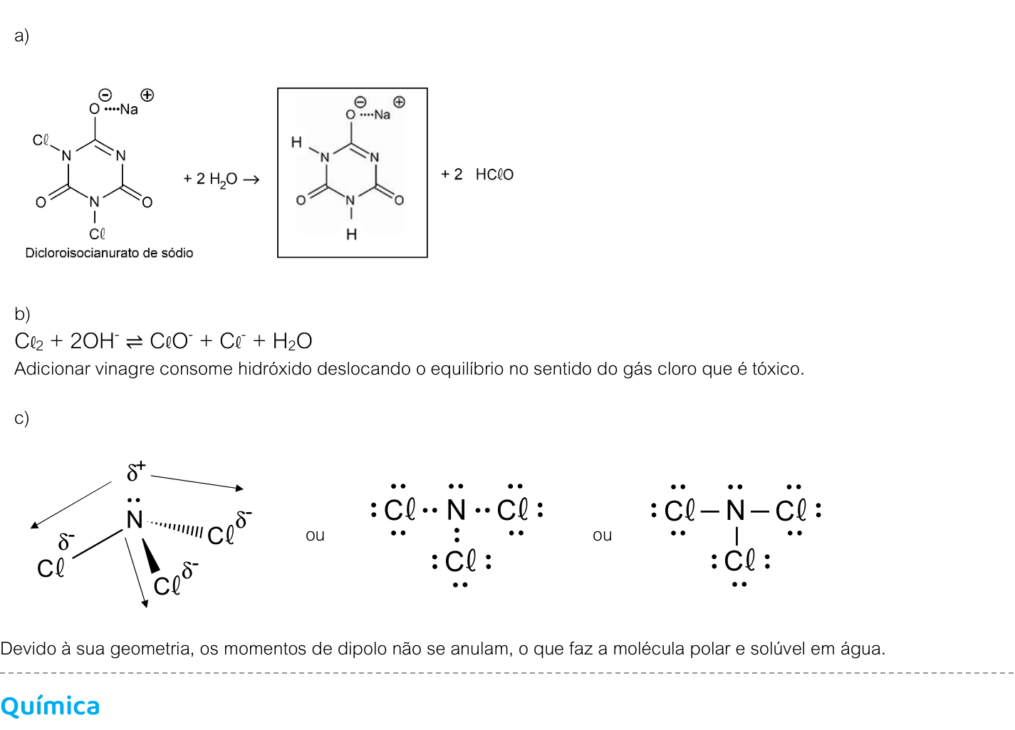 Resposta esperada no documento da FUVEST