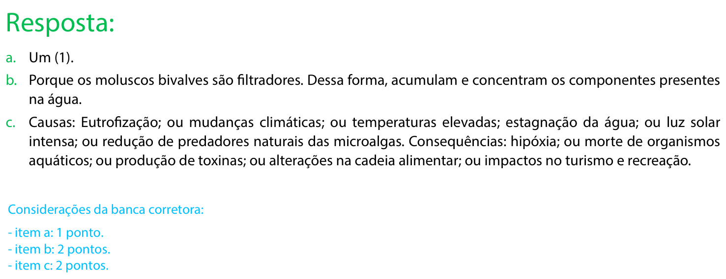 Resposta esperada no documento da FUVEST