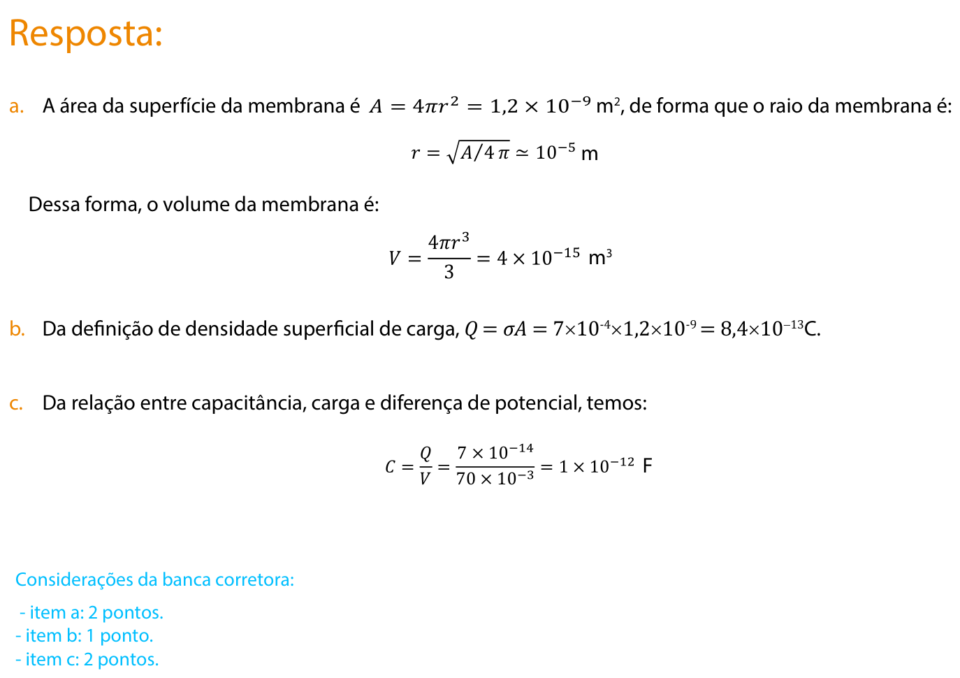 Resposta esperada no documento da FUVEST