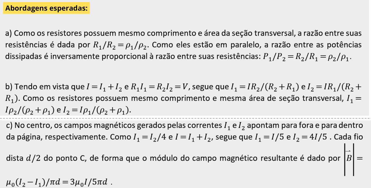 Resposta esperada no documento da FUVEST