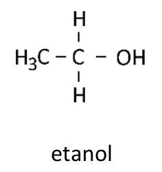 Fórmula estrutural do etanol