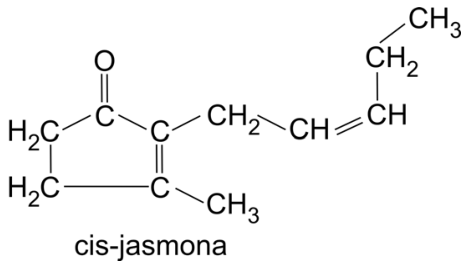 Fórmula estrutural da cis-jasmona
