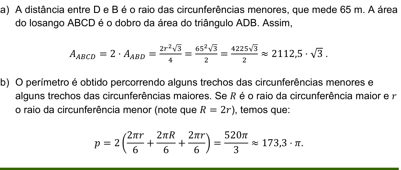 Resposta esperada no documento da Comvest