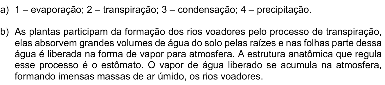 Resposta esperada no documento da Comvest