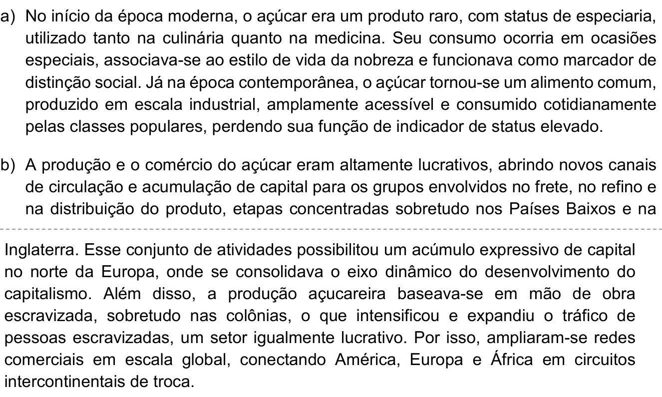 Resposta esperada no documento da Comvest