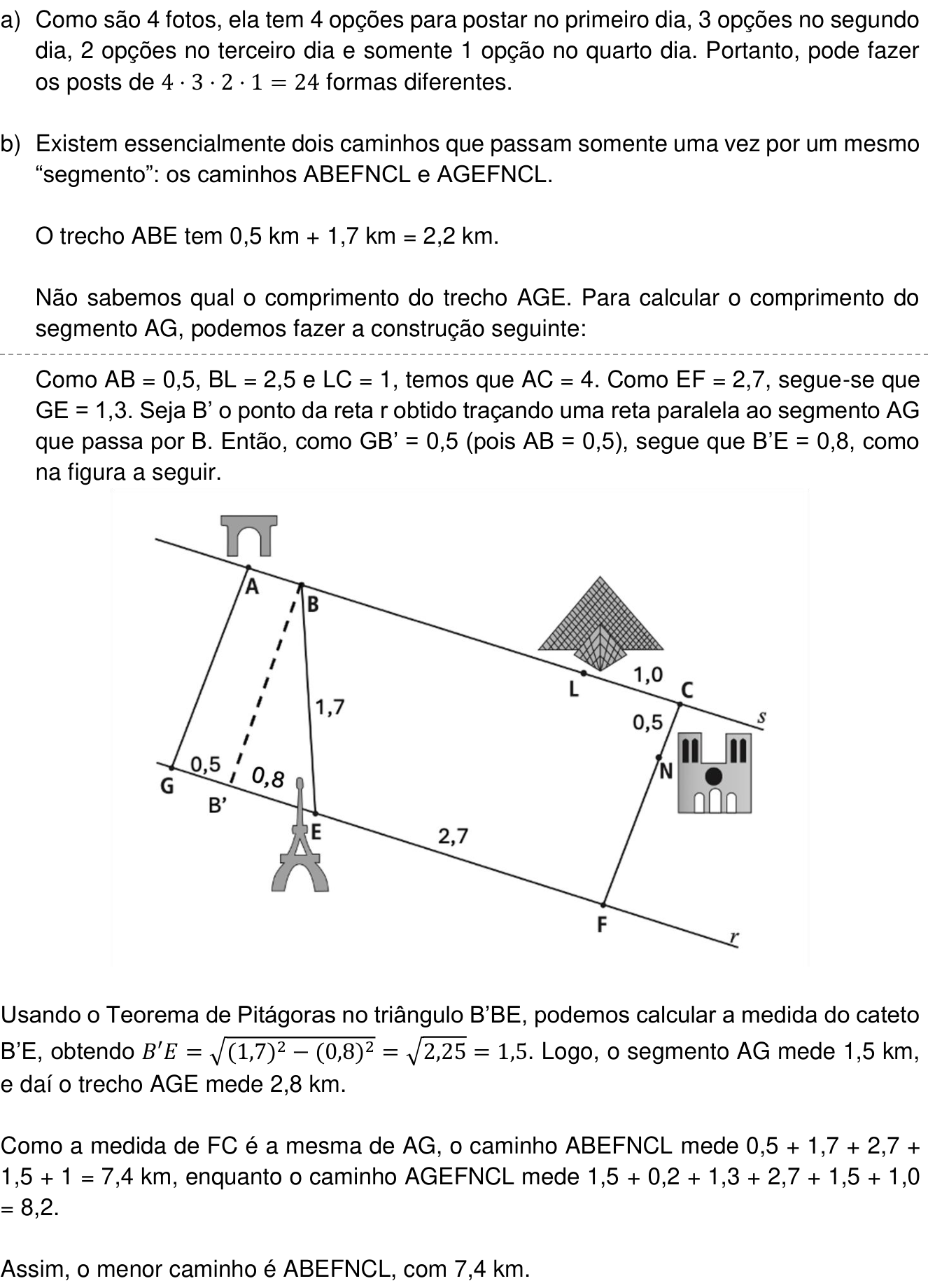 Resposta esperada no documento da Comvest