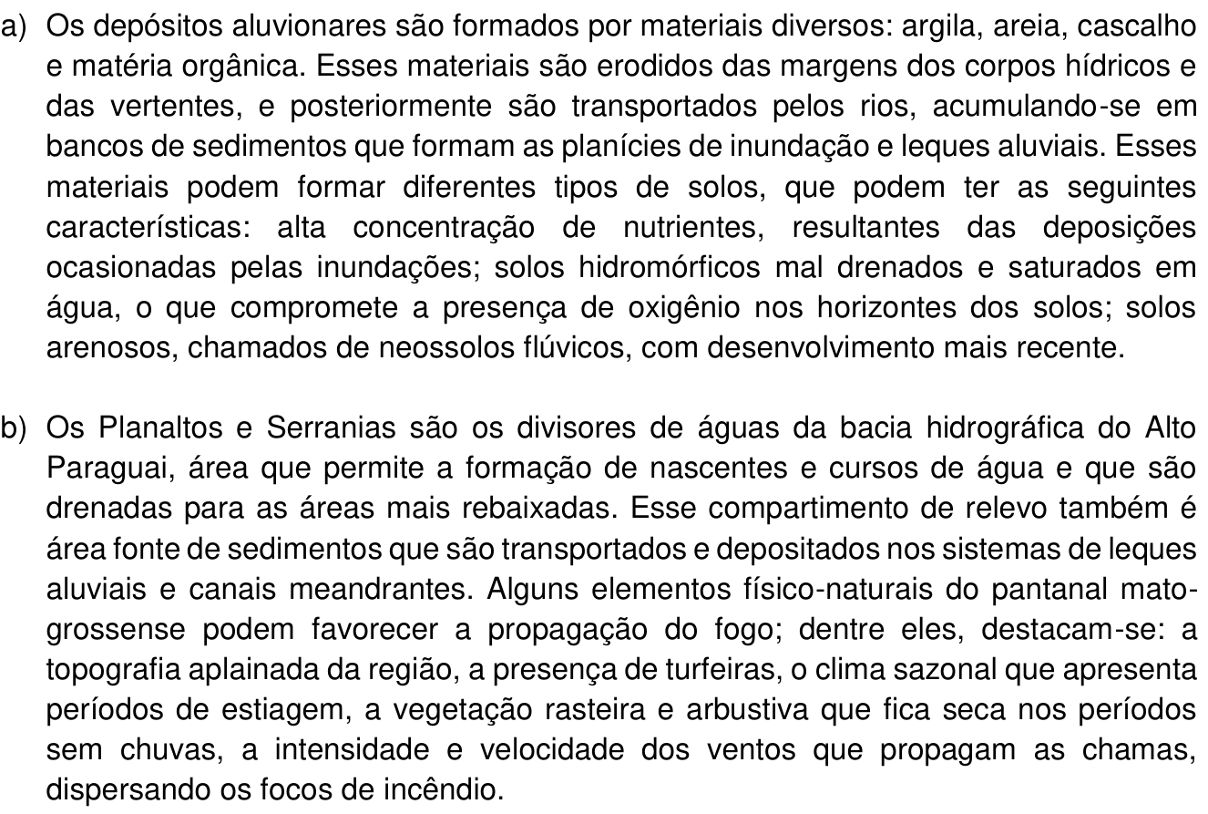 Resposta esperada no documento da Comvest