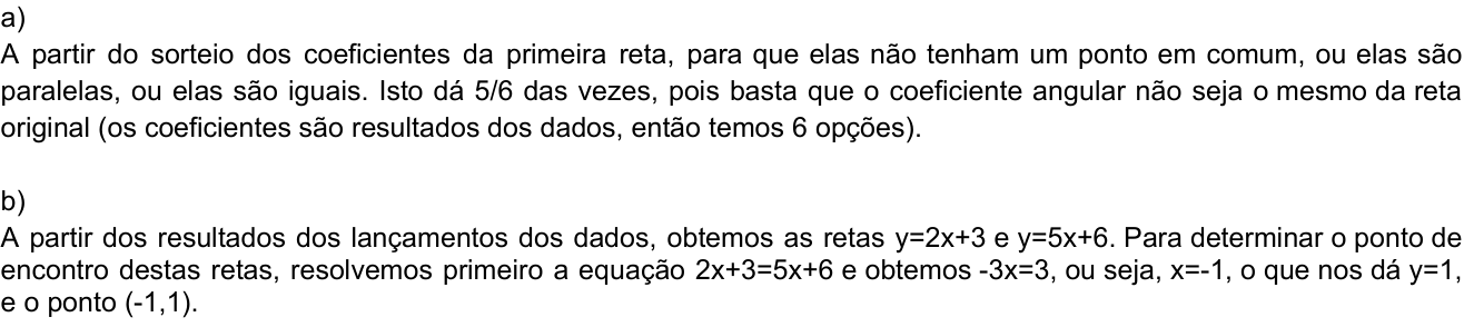 Resposta esperada no documento da Comvest