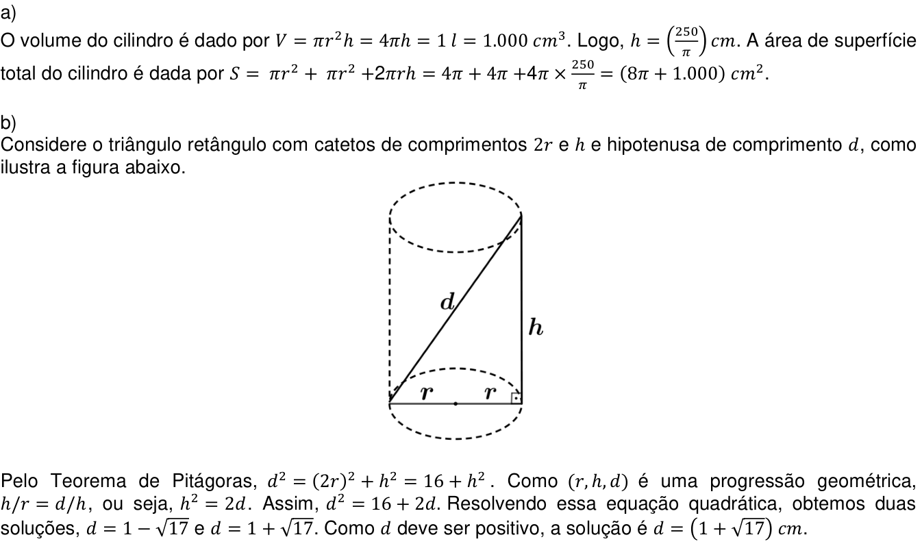 Resposta esperada no documento da Comvest