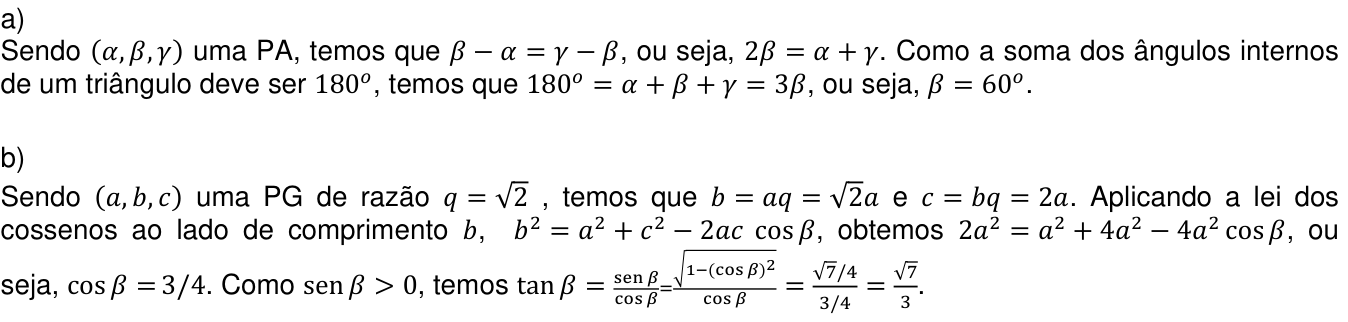 Resposta esperada no documento da Comvest