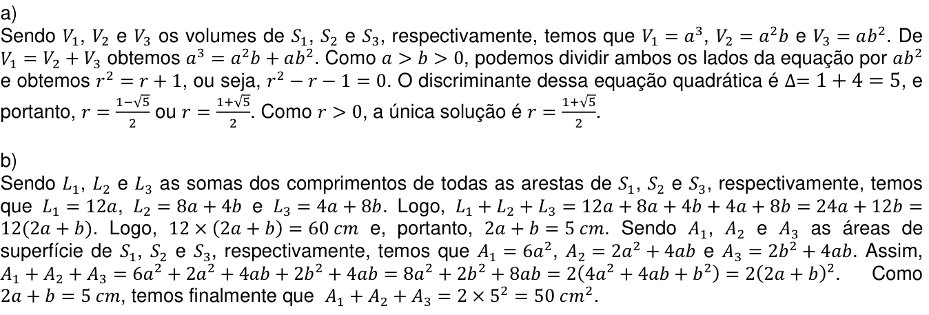 Resposta esperada no documento da Comvest