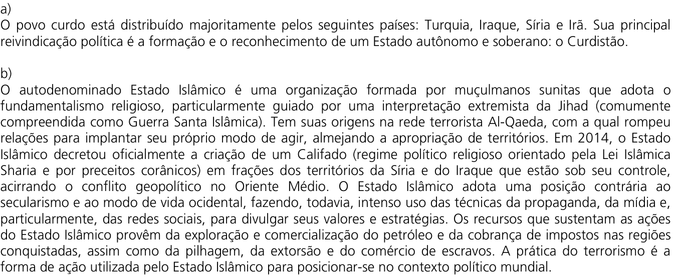 Resposta esperada no documento da Comvest