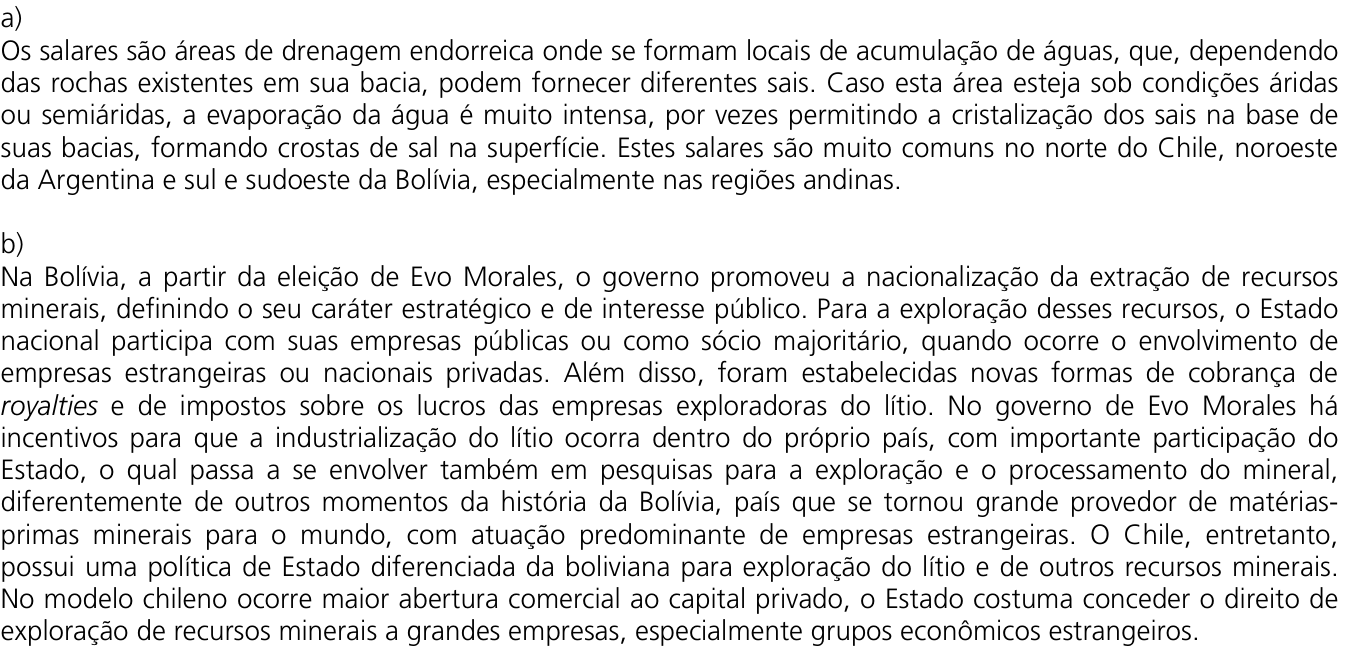 Resposta esperada no documento da Comvest