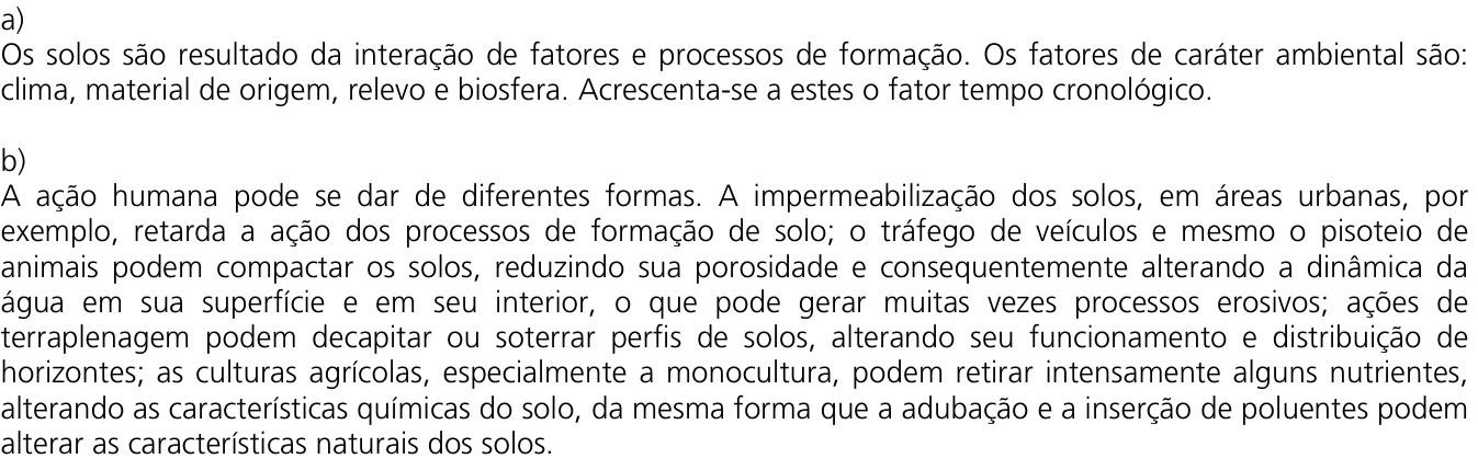 Resposta esperada no documento da Comvest